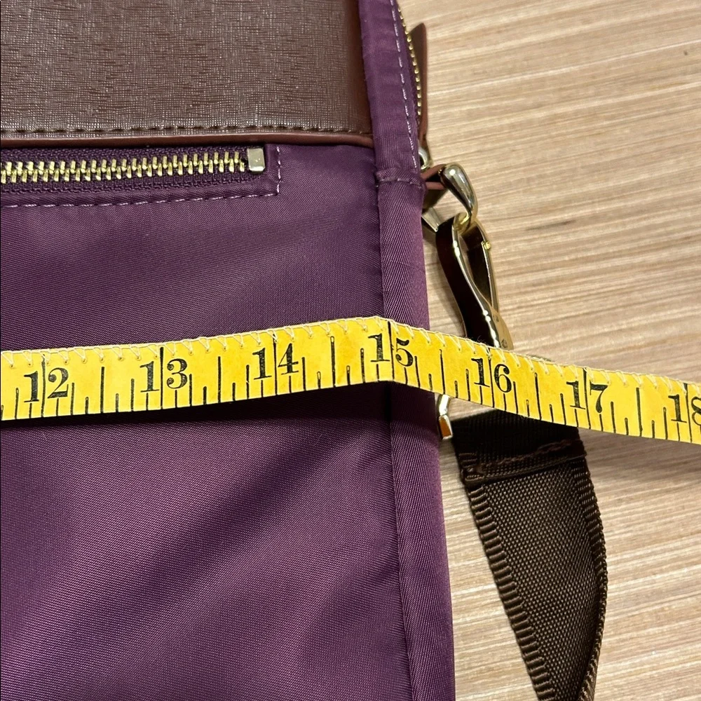 Purple Plum and Brown Laptop-Tablet-File Bag. - Picture 6 of 8